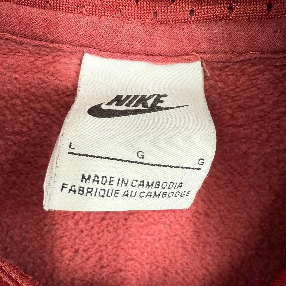 Nike Air Men's Large‎ Red Blue Colorblock Hoodie Pullover Fear of Heights Fleece